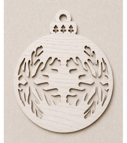 Boule de noël étoile blanche
