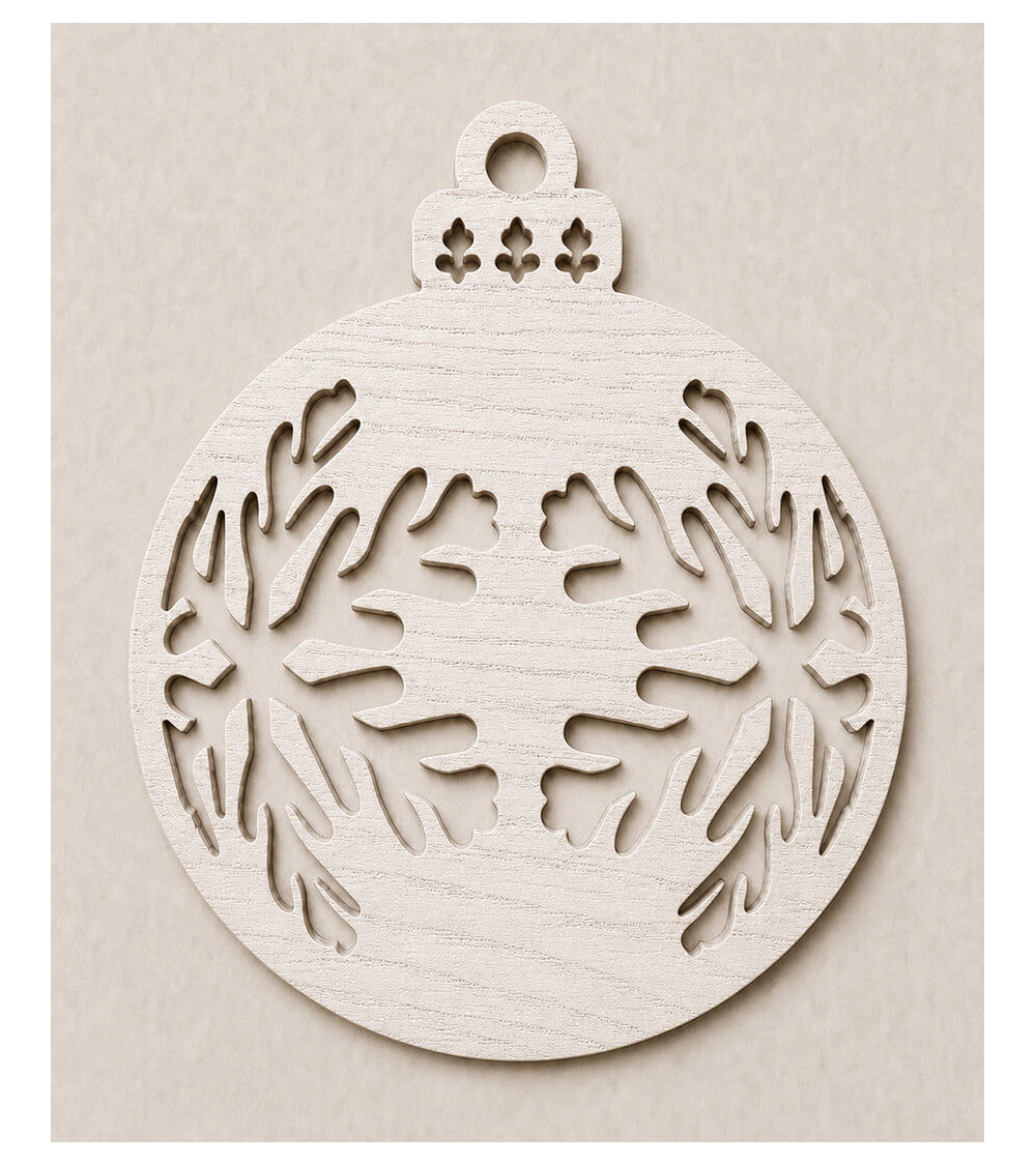 Boule de noël étoile blanche
