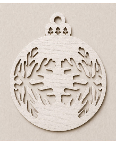 Boule de noël étoile blanche
