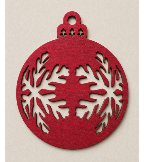 Boule de noël étoile rouge