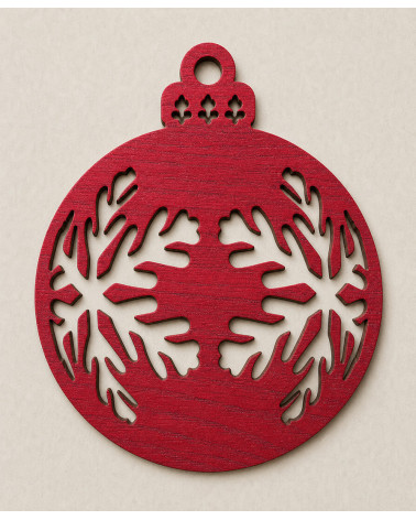 Boule de noël étoile rouge