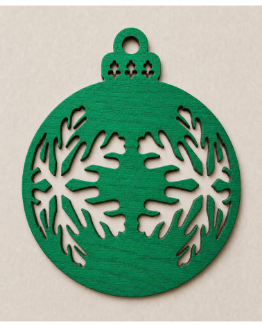 Boule de noël étoile verte