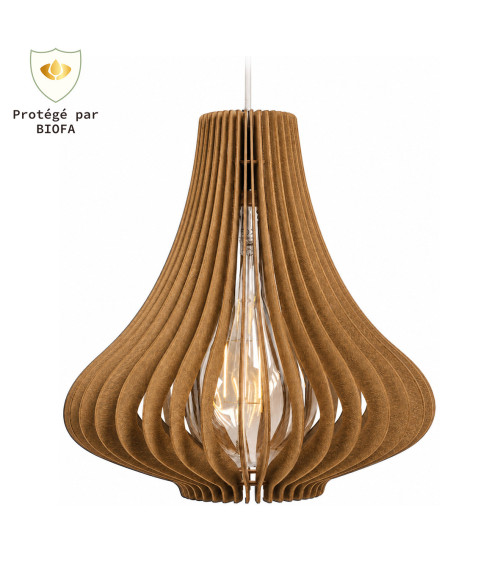Suspension Lueur teinte brun-clair