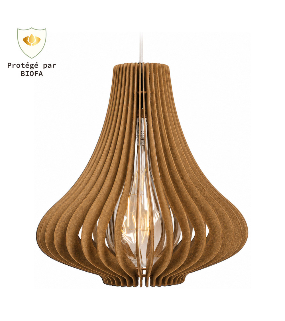 Suspension Lueur teinte brun-clair