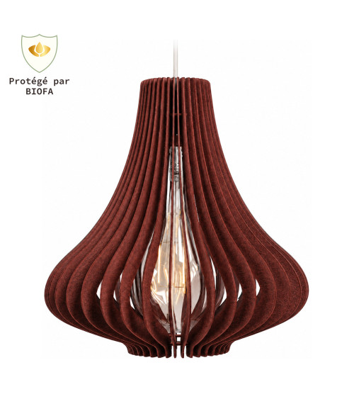 Suspension Lueur teinte brun-orange
