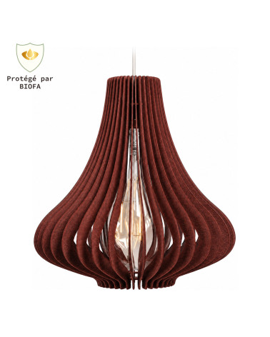 Suspension Lueur teinte brun-orange