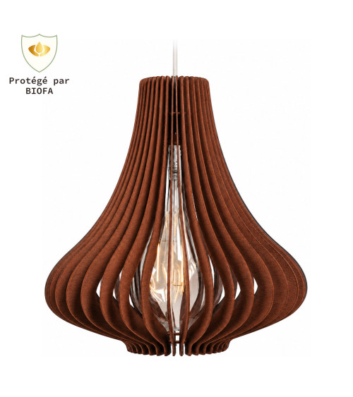 Suspension Lueur teinte palissandre
