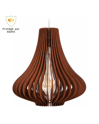 Suspension Lueur teinte palissandre